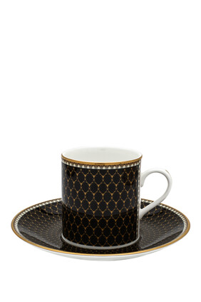 Antler Trellis Coffee Cup And Saucer, Set of 6